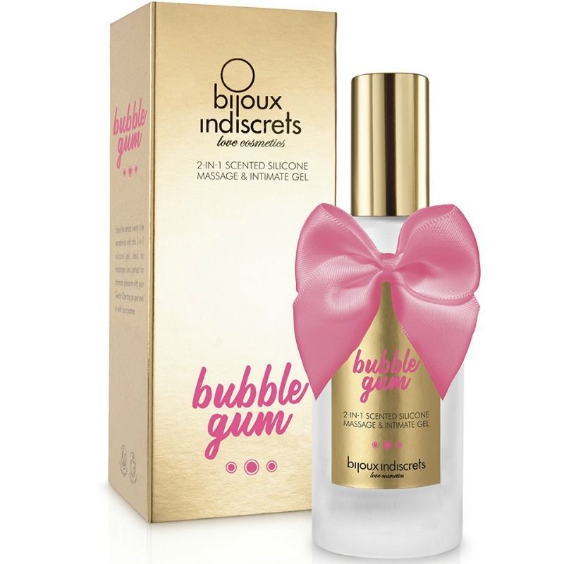 BIJOUX - BUBBLE GUM GEL 2 IN 1 GOMMA SILICONE ALLA FRAGOLA 100 ML - BIJOUX LOVE COSMETIQUES - Intimo per le occasioni speciali | The Game Lingerie