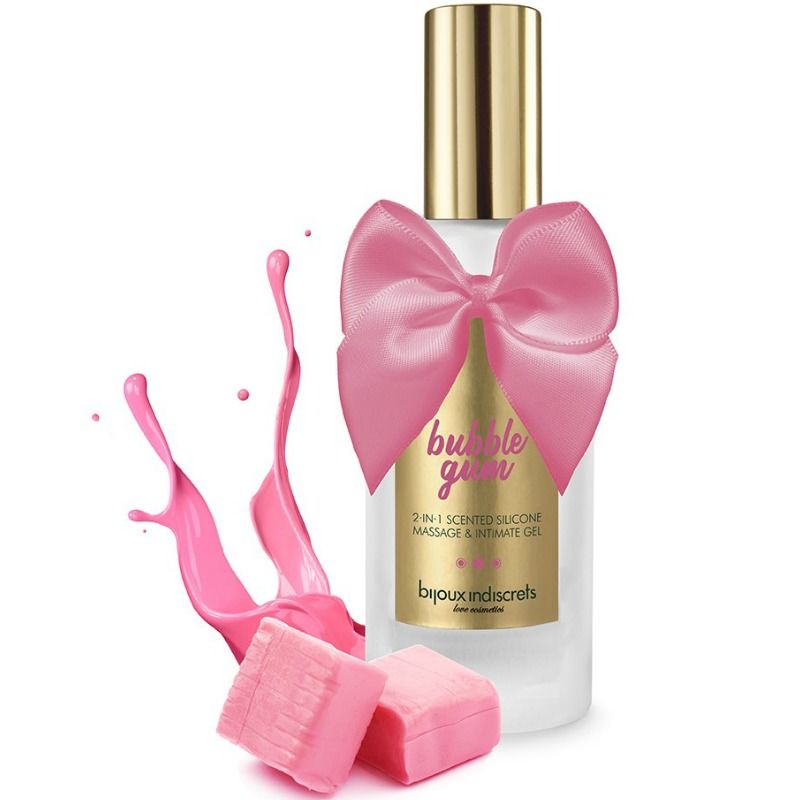BIJOUX - BUBBLE GUM GEL 2 IN 1 GOMMA SILICONE ALLA FRAGOLA 100 ML - BIJOUX LOVE COSMETIQUES - Intimo per le occasioni speciali | The Game Lingerie