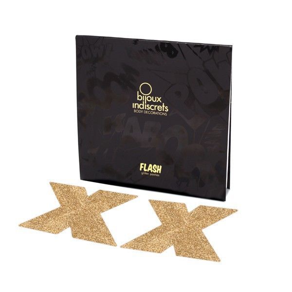 BIJOUX - INDISCRETS COPRI CAPEZZOLI FLASH ORO - BIJOUX FLASH COLLECTION - Intimo per le occasioni speciali | The Game Lingerie