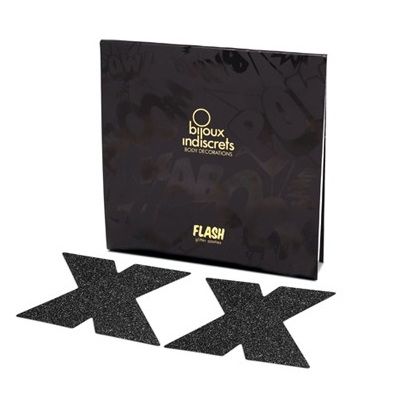 BIJOUX - INDISCRETS FLASH CROSS CAPPUCCI NERI - BIJOUX FLASH COLLECTION - Intimo per le occasioni speciali | The Game Lingerie