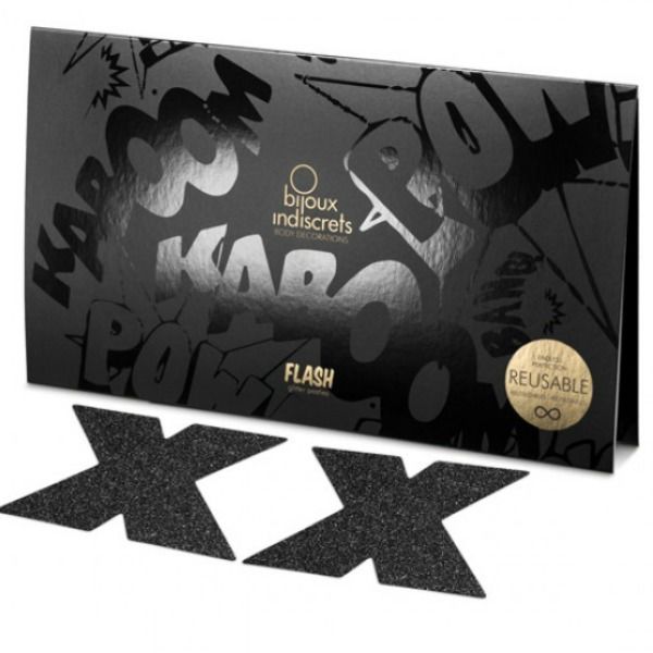 BIJOUX - INDISCRETS FLASH CROSS CAPPUCCI NERI - BIJOUX FLASH COLLECTION - Intimo per le occasioni speciali | The Game Lingerie
