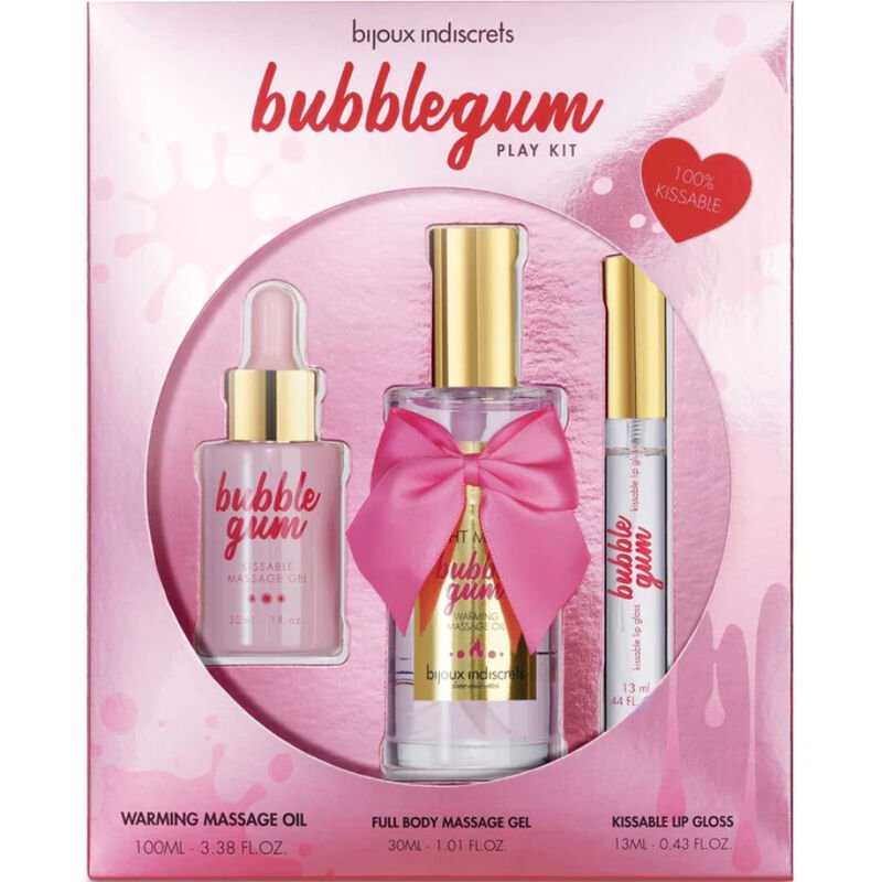 BIJOUX - INDISCRETS KIT BUBBLEGUM PLAY CON OLIO GEL E LUCIDA LABBRA - BIJOUX LOVE COSMETIQUES - Intimo per le occasioni speciali | The Game Lingerie