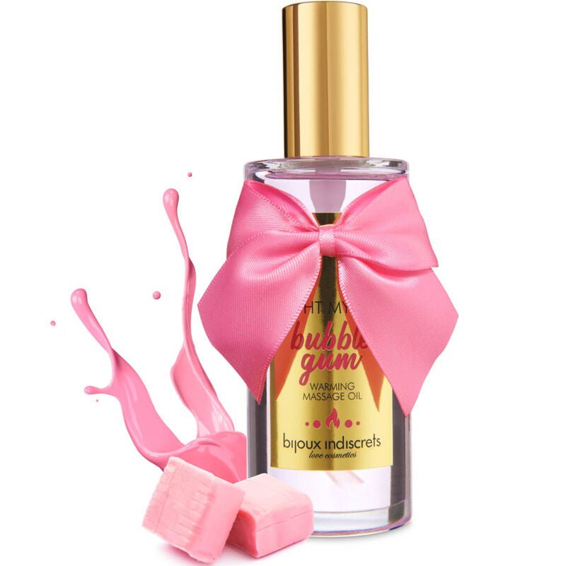 BIJOUX - INDISCRETS LIGHT MY FIRE OLIO DA MASSAGGIO EFFETTO CALORE GUSTO GOMMA - BIJOUX LOVE COSMETIQUES - Intimo per le occasioni speciali | The Game Lingerie