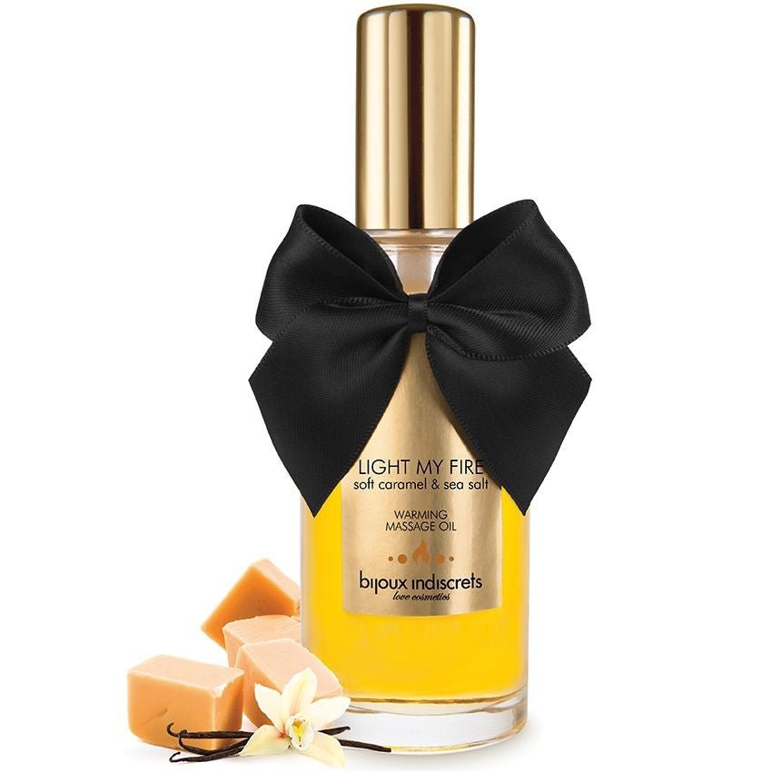 BIJOUX - OLIO DA MASSAGGIO EFFETTO CALDO AROMA CARAMELLO - BIJOUX LOVE COSMETIQUES - Intimo per le occasioni speciali | The Game Lingerie