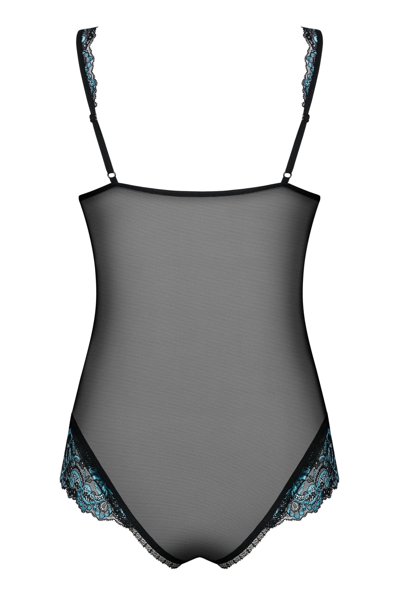 Body Aperto teddy a Rete con Pizzo Turchese Amanta | Obsessive - Obsessive - Intimo per le occasioni speciali | The Game Lingerie