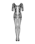 Bodystocking Nero a Rete con Motivo Floreale e Cavallo Aperto F238 | Obsessive - Obsessive - Intimo per le occasioni speciali | The Game Lingerie