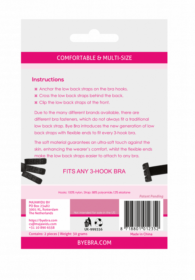BYE - BRA - ADATTATORE PER REGGISENO APERTO SULLA SCHIENA NERO & BIANCO - BYE BRA - ACCESSORIES - Intimo per le occasioni speciali | The Game Lingerie