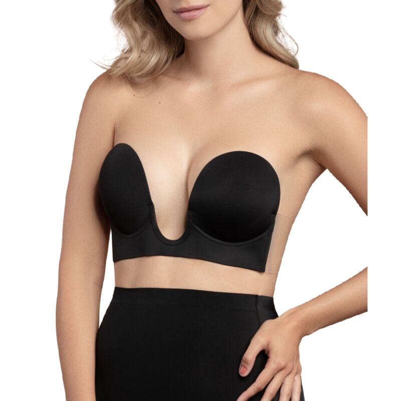 BYE - BRA - REGGISENO SENZA MANIGLIE EN U NERO COPPA A - BYE BRA - BRAS - Intimo per le occasioni speciali | The Game Lingerie
