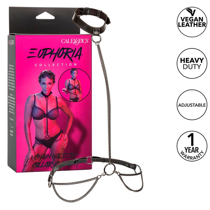 CALEXOTICS - EUPHORIA COLLARE A CATENA E GUINZAGLIO - CALEXOTICS - Intimo per le occasioni speciali | The Game Lingerie