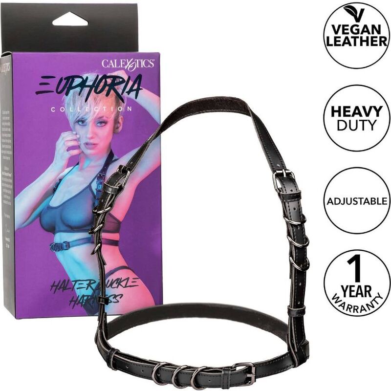 CALEXOTICS - EUPHORIA IMBRACATURA CON FIBBIA HALTER NERA - CALEXOTICS - Intimo per le occasioni speciali | The Game Lingerie
