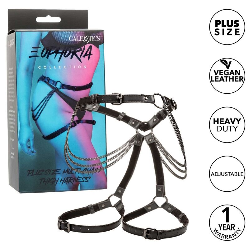 CALEXOTICS - EUPHORIA IMBRACATURA PER COSCIA MULTI CATENA PLUS TAGLIA - CALEXOTICS - Intimo per le occasioni speciali | The Game Lingerie