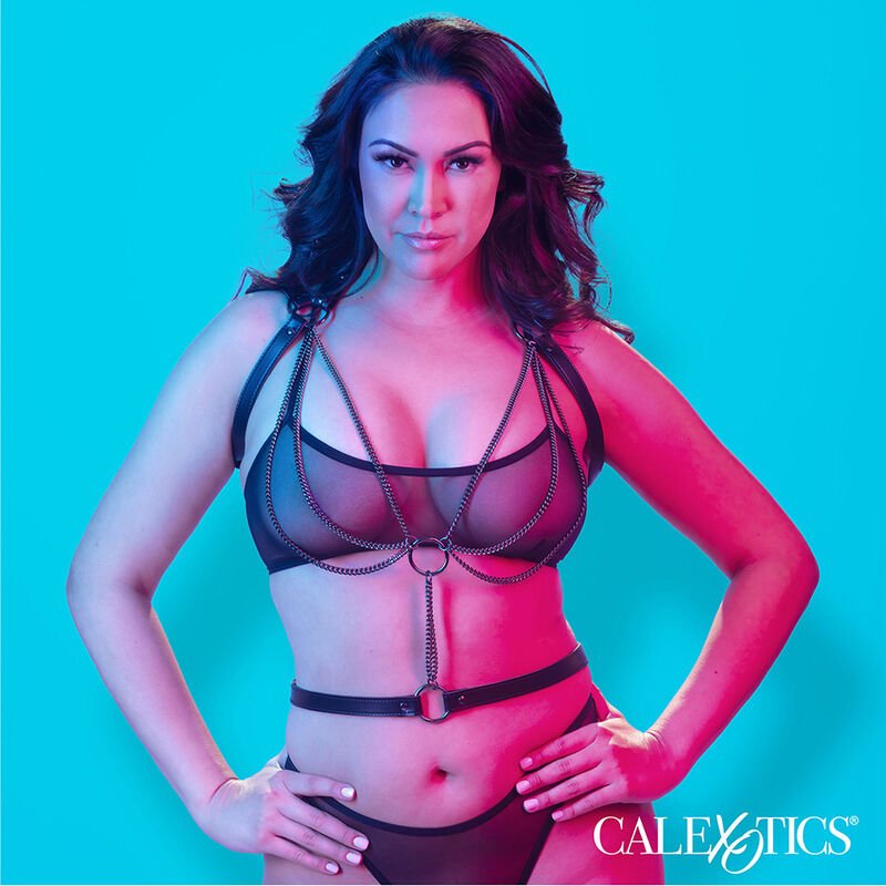 CALEXOTICS - EUPHORIA MULTICHAIN HALTER HARNESS PREMIUM TAGLIA PIÙ GRANDE - CALEXOTICS - Intimo per le occasioni speciali | The Game Lingerie