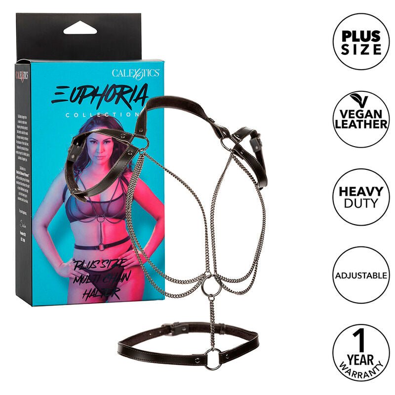 CALEXOTICS - EUPHORIA MULTICHAIN HALTER HARNESS PREMIUM TAGLIA PIÙ GRANDE - CALEXOTICS - Intimo per le occasioni speciali | The Game Lingerie