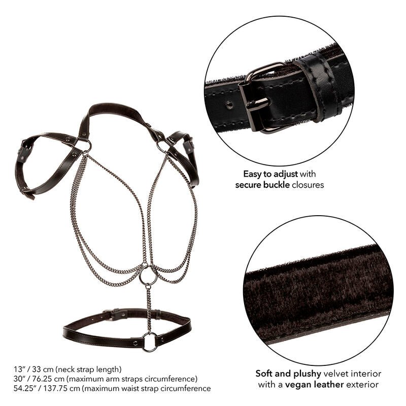 CALEXOTICS - EUPHORIA MULTICHAIN HALTER HARNESS PREMIUM TAGLIA PIÙ GRANDE - CALEXOTICS - Intimo per le occasioni speciali | The Game Lingerie