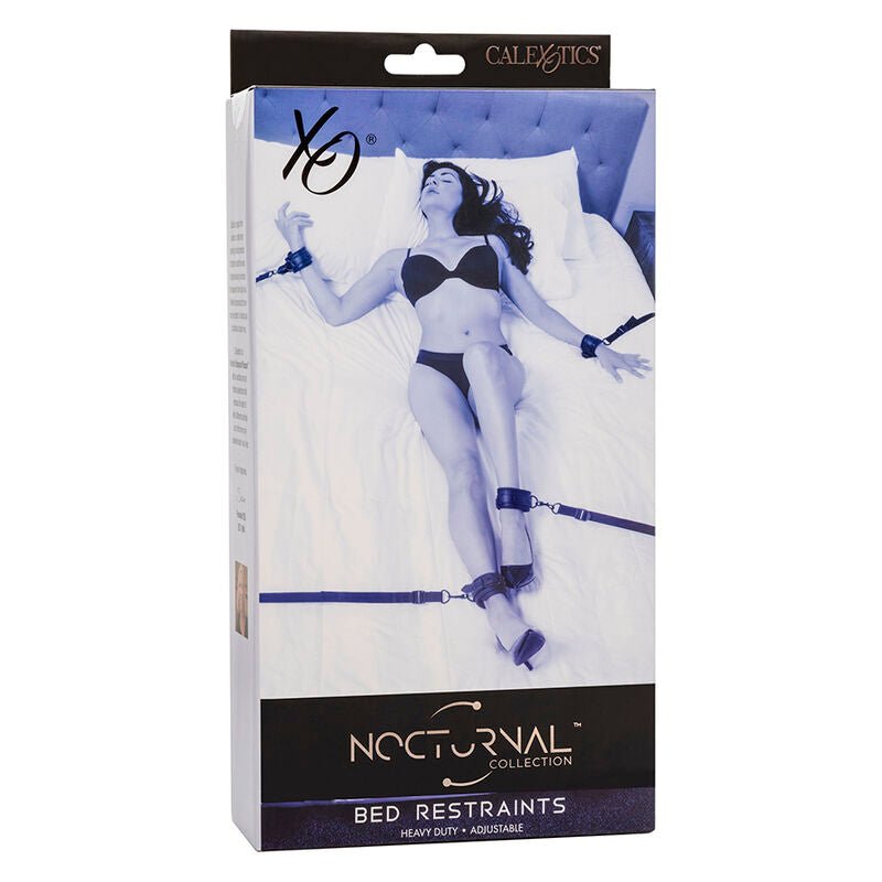 CALEXOTICS - NOCTURNAL CINGHIE PER LETTO IN PELLE REGOLABILI NERE - CALEXOTICS - Intimo per le occasioni speciali | The Game Lingerie
