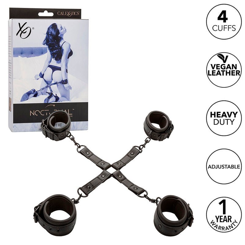 CALEXOTICS - NOCTURNAL CONNETTORE HOG TIE CUERO REGOLABILE NERO - CALEXOTICS - Intimo per le occasioni speciali | The Game Lingerie