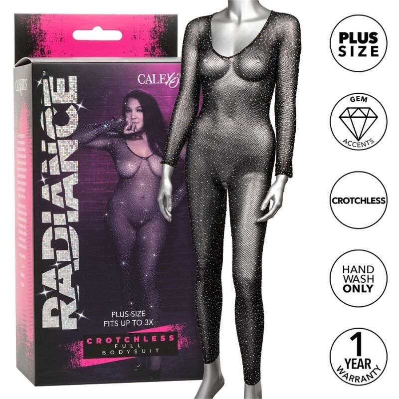 CALEXOTICS - RADIANCE BODY INTERO SENZA CAVALLETTO RHINE TAGLIA PLUS - CALEXOTICS - Intimo per le occasioni speciali | The Game Lingerie
