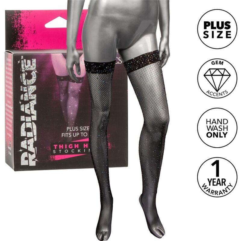 CALEXOTICS - RADIANCE CALZE ALTE RINO TAGLIA PLUS - CALEXOTICS - Intimo per le occasioni speciali | The Game Lingerie