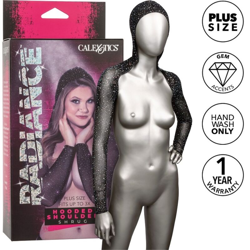 CALEXOTICS - RADIANCE COPRISPALLA CON CAPPUCCIO RHINE PLUS TAGLIA - CALEXOTICS - Intimo per le occasioni speciali | The Game Lingerie