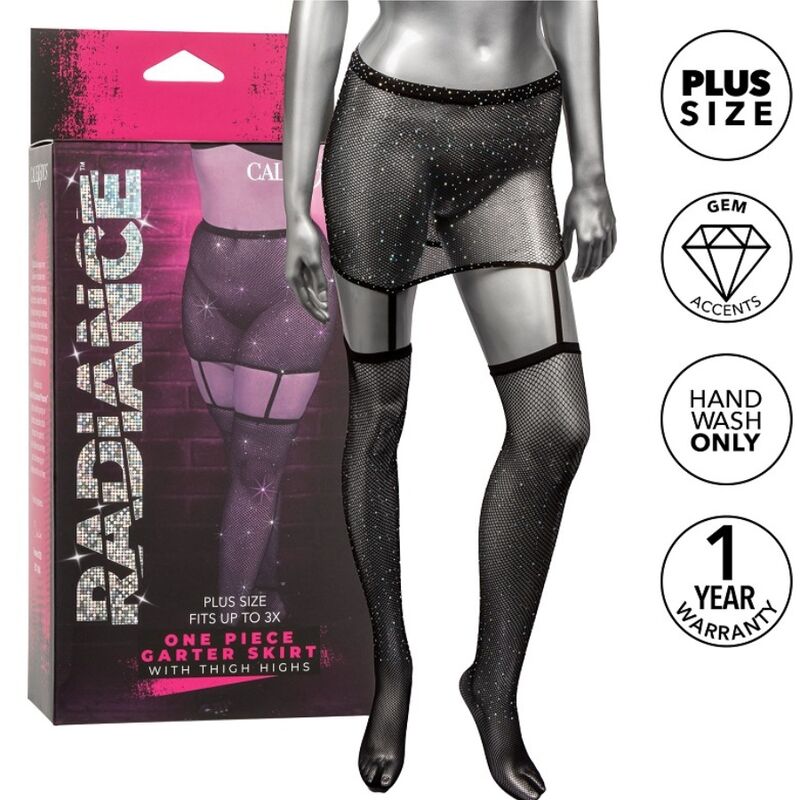 CALEXOTICS - RADIANCE GONNA REGGIGLIERE AUTOREGOLENTE TAGLIA PLUS - CALEXOTICS - Intimo per le occasioni speciali | The Game Lingerie
