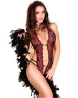 CHILIROSE - CR 3635 BODY FIORI SENZA CAVALLETTO ROSSO S/M - CHILIROSE BODIES - Intimo per le occasioni speciali | The Game Lingerie