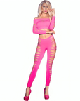 CHILIROSE - CR 3654 TOP E LEGGINS BIANCO S/M - CHILIROSE SETS - Intimo per le occasioni speciali | The Game Lingerie