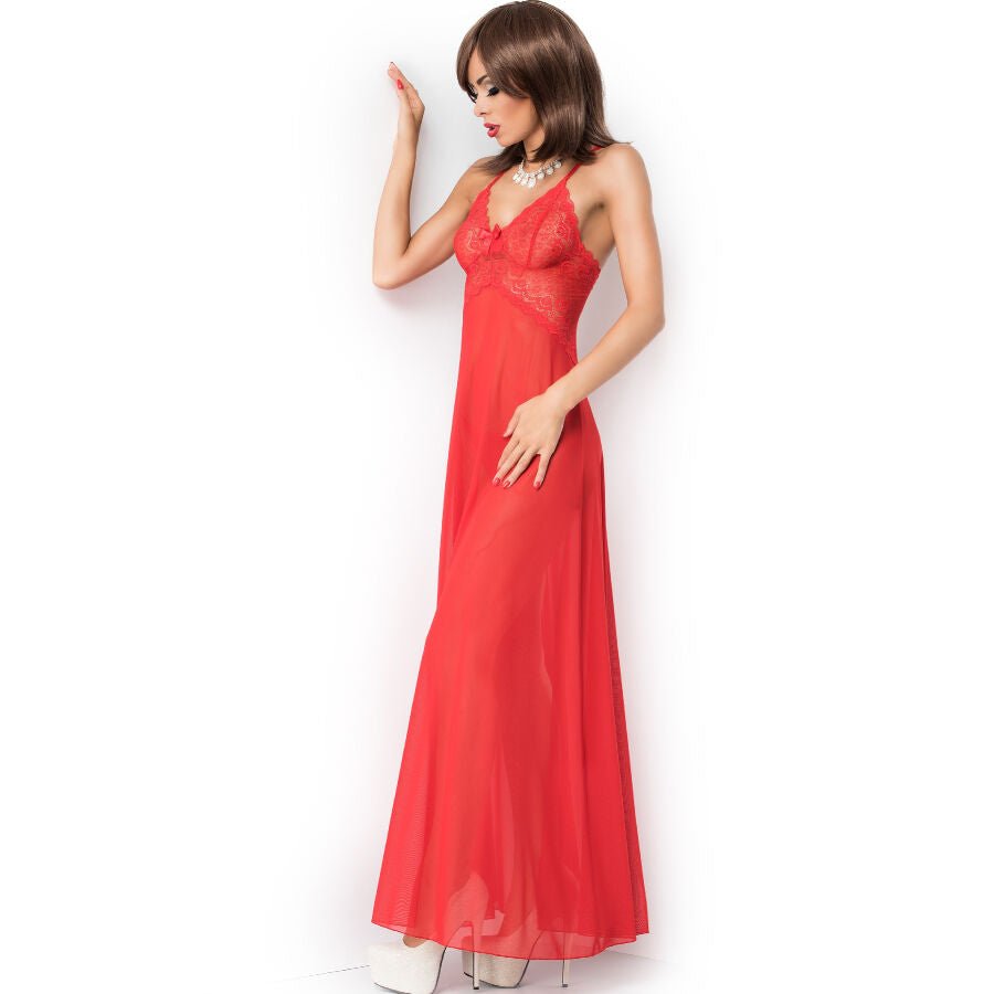 CHILIROSE - CR 3883 BABYDOLL LUNGA ROSSO S/M - CHILIROSE BABYDOLLS - Intimo per le occasioni speciali | The Game Lingerie