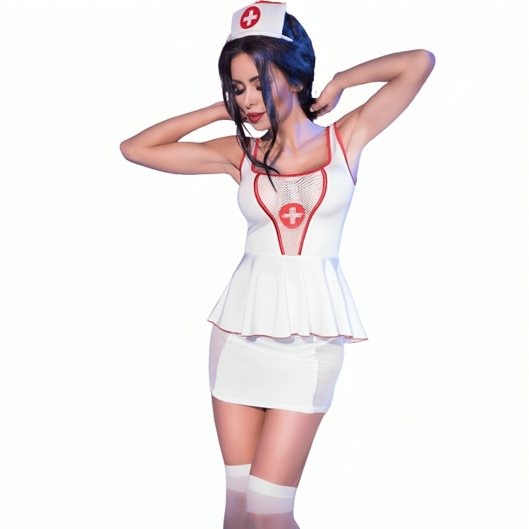 CHILIROSE - CR 4160 COSTUME DA INFERMIERA TOP E GONNA S/M - CHILIROSE COSTUMES - Intimo per le occasioni speciali | The Game Lingerie