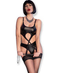CHILIROSE - CR 4625 SET QUATTRO PEZZI CROTCHLESS NERO S - CHILIROSE SETS - Intimo per le occasioni speciali | The Game Lingerie