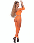 CHILIROSE - CR 4661 TOP E LEGGINS ARANCIONE S/M - CHILIROSE SETS - Intimo per le occasioni speciali | The Game Lingerie