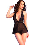 CHILIROSE - CR 4720 BABYDOLL E PERIZOMA NERO S - CHILIROSE BABYDOLLS - Intimo per le occasioni speciali | The Game Lingerie