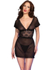 CHILIROSE - CR 4830 BABYDOLL NERO XL - CHILIROSE BABYDOLLS - Intimo per le occasioni speciali | The Game Lingerie