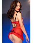 CHILIROSE - CR 4832 BABYDOLL ROSSO S/M - CHILIROSE BABYDOLLS - Intimo per le occasioni speciali | The Game Lingerie