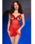 CHILIROSE - CR 4832 BABYDOLL ROSSO S/M - CHILIROSE BABYDOLLS - Intimo per le occasioni speciali | The Game Lingerie
