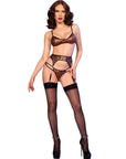 CHILIROSE - CR 4837 WILDCAT SET REGGISENO + CALZE + PERIZOMA LEOPARDO M - CHILIROSE SETS - Intimo per le occasioni speciali | The Game Lingerie