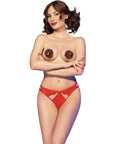 CHILIROSE - CR 4839 SET NATALE COPRI CAPEZZOLI + SLIP ROSSO S/M - CHILIROSE SETS - Intimo per le occasioni speciali | The Game Lingerie