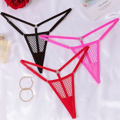 CHILIROSE - CR 4856 MICRO PERIZOMA ROSSO / ROSA NEON / NERO - CHILIROSE PANTIES & THONGS - Intimo per le occasioni speciali | The Game Lingerie