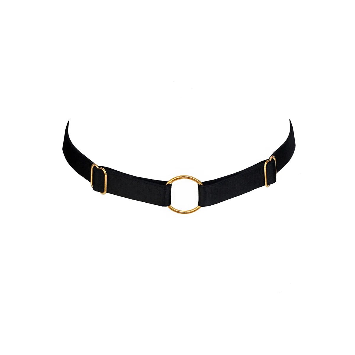 Collarino Choker NERO con dettagli ORO - Flash You and Me - The Game Lingerie
