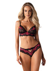 Completo Sexy in Mesh e Pizzo con Reggiseno e Mutandine Tulia | Obsessive 137756 - Obsessive - Intimo per le occasioni speciali | The Game Lingerie