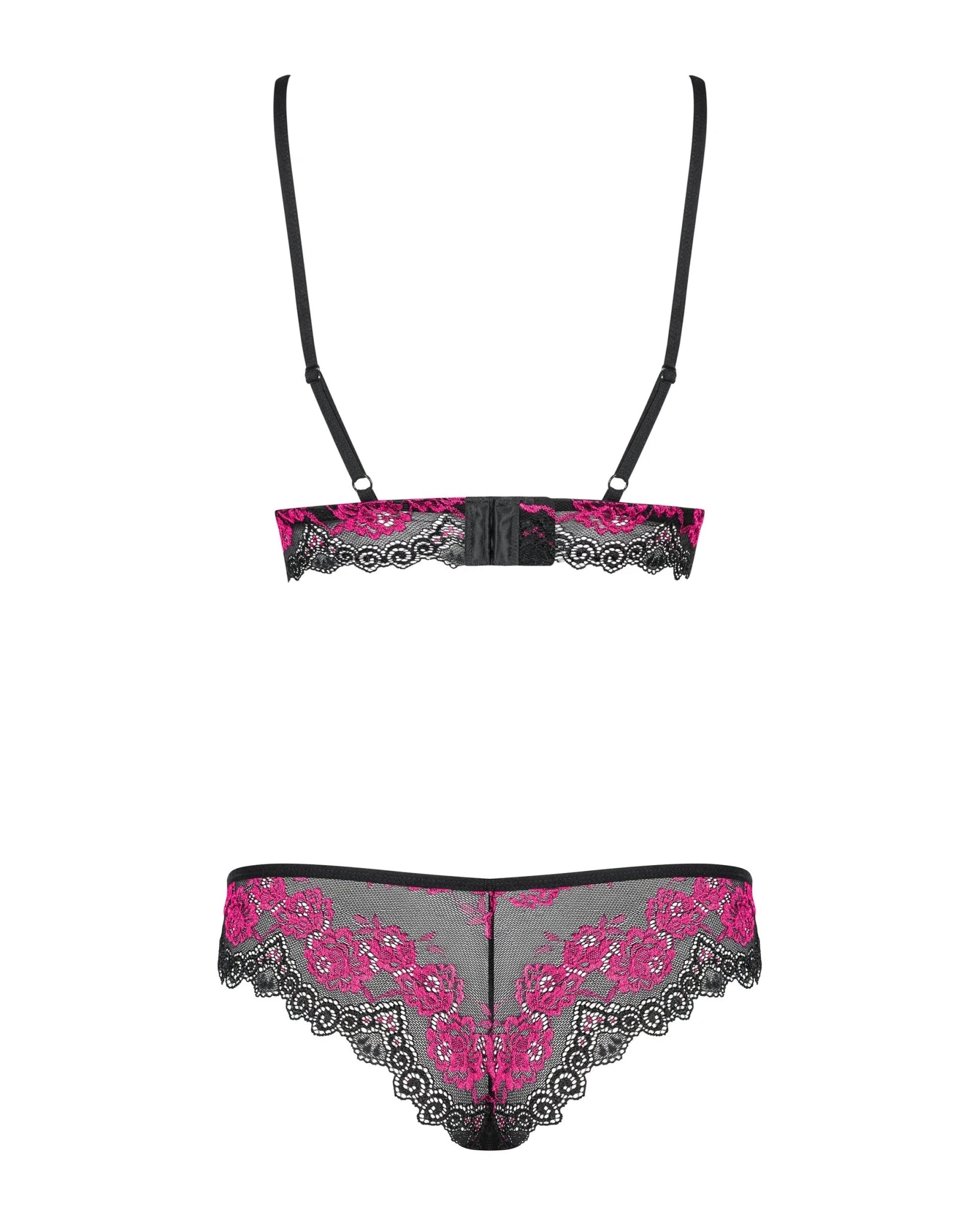 Completo Sexy in Mesh e Pizzo con Reggiseno e Mutandine Tulia | Obsessive 137756 - Obsessive - Intimo per le occasioni speciali | The Game Lingerie