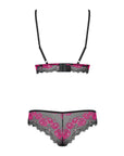 Completo Sexy in Mesh e Pizzo con Reggiseno e Mutandine Tulia | Obsessive 137756 - Obsessive - Intimo per le occasioni speciali | The Game Lingerie