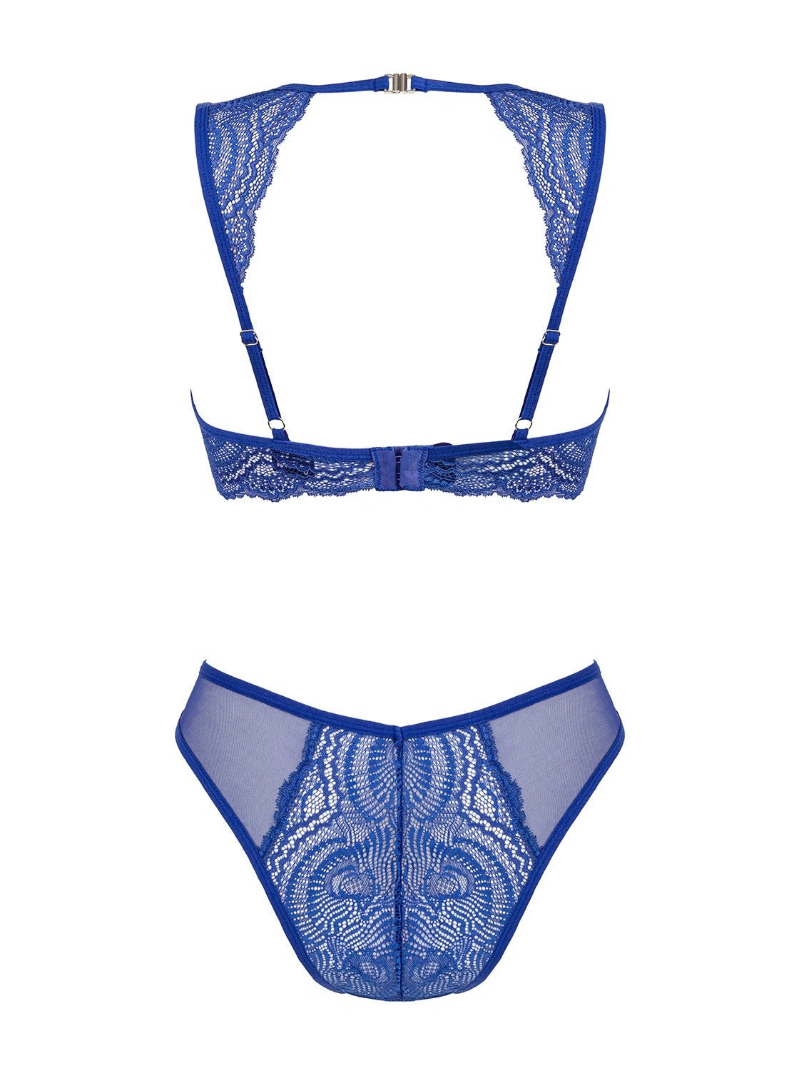 Completo Sexy in Pizzo Blu Cobalto con Reggiseno e Mutandine Giselia | Obsessive 167361 - Obsessive - Intimo per le occasioni speciali | The Game Lingerie