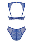 Completo Sexy in Pizzo Blu Cobalto con Reggiseno e Mutandine Giselia | Obsessive 167361 - Obsessive - Intimo per le occasioni speciali | The Game Lingerie