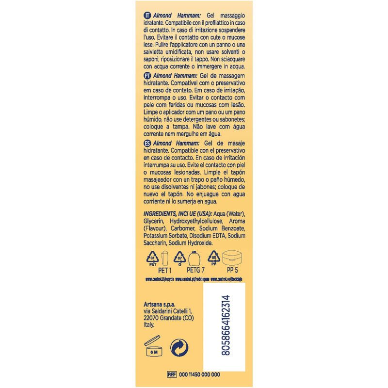 CONTROL - GEL DA MASSAGGIO HAMMAM ALLE MANDORLE 3 IN 1 200 ML - CONTROL LUBES - Intimo per le occasioni speciali | The Game Lingerie