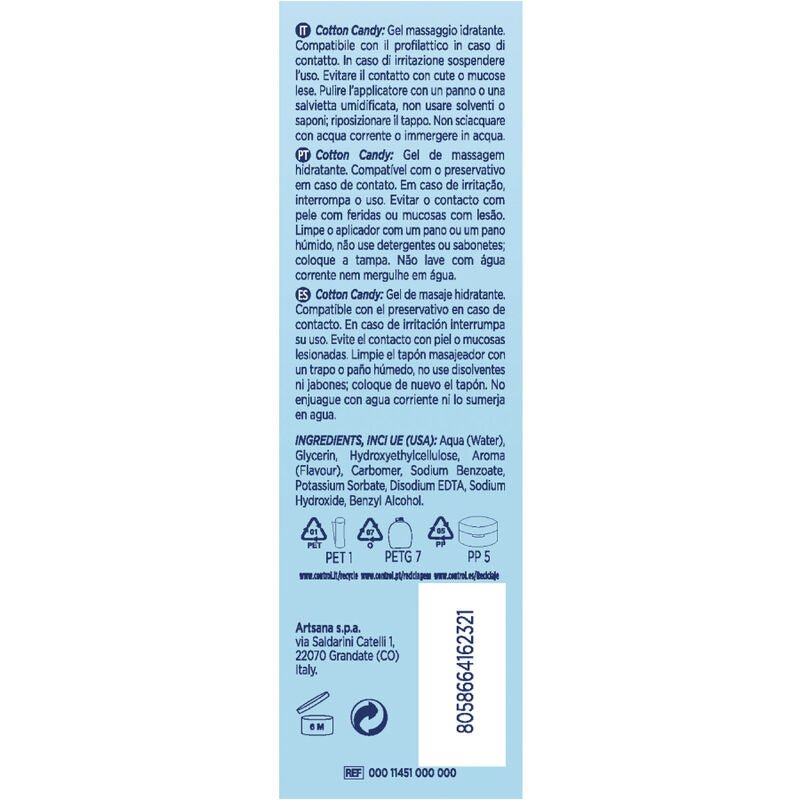 CONTROL - GEL DA MASSAGGIO ZUCCHERO FIOTATO 3 IN 1 200 ML - CONTROL LUBES - Intimo per le occasioni speciali | The Game Lingerie