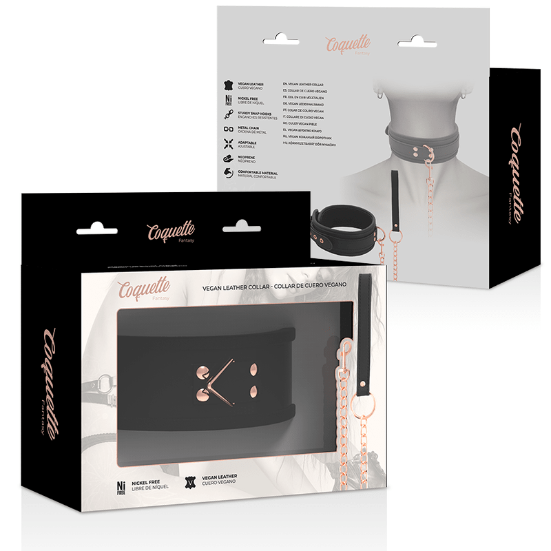 COQUETTE CHIC DESIRE - COLLANA IN PELLE FANTASIA VEGANA CON CINTURINO E FODERA IN NEOPRENE - COQUETTE FANTASY - Intimo per le occasioni speciali | The Game Lingerie