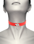 COQUETTE CHIC DESIRE - COLLANA IN PELLE VEGANA ROSSA ACCESSORIO FETISH DONNA - COQUETTE ACCESSORIES - Intimo per le occasioni speciali | The Game Lingerie
