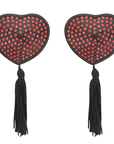 COQUETTE CHIC DESIRE - COPRI CAPEZZOLI CUORE NERO / ROSSO - COQUETTE ACCESSORIES - Intimo per le occasioni speciali | The Game Lingerie