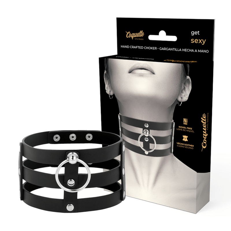 COQUETTE CHIC DESIRE - GIROCOLLO IN PELLE VEGANO STILE FETISH - COQUETTE ACCESSORIES - Intimo per le occasioni speciali | The Game Lingerie