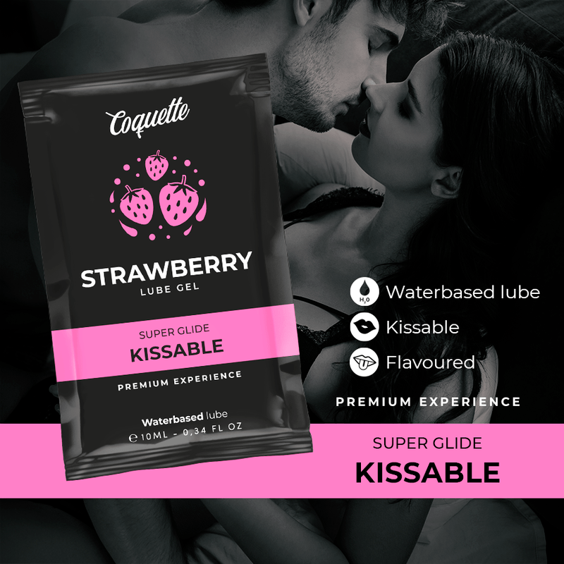COQUETTE CHIC DESIRE - LUBRIFICANTE KISSABLE A BASE ACQUA DI FRAGOLA POCKET 10 ML - COQUETTE COSMETICS - Intimo per le occasioni speciali | The Game Lingerie
